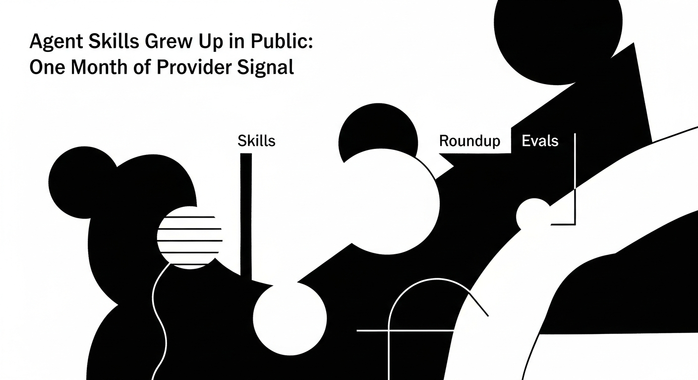 Agent Skills Grew Up in Public: One Month of Provider Signal