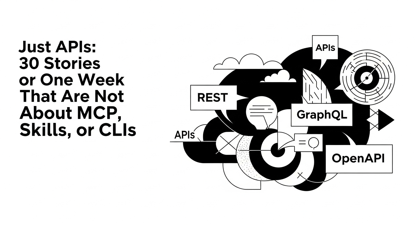 Just APIs: 30 Stories From One Week That Are Not About MCP, Skills, or CLIs