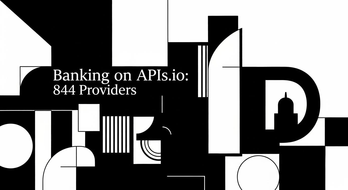 Banking on APIs.io: 844 Providers Where the Challengers Outscore the Incumbents