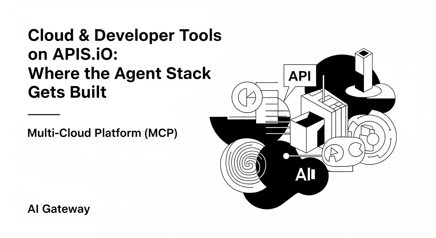 Cloud & Developer Tools on APIs.io: Where the Agent Stack Gets Built