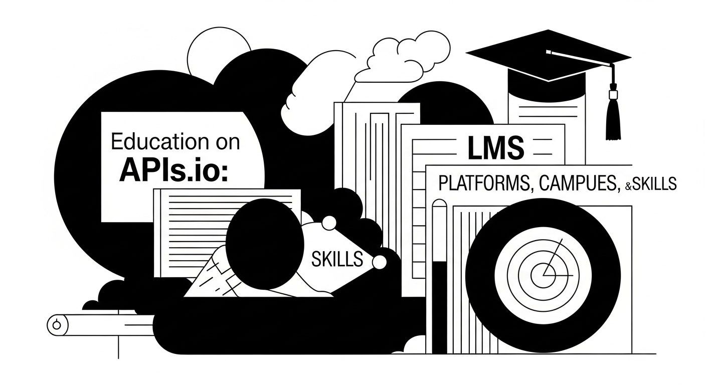 Education on APIs.io: Platforms, Campuses, and Skills