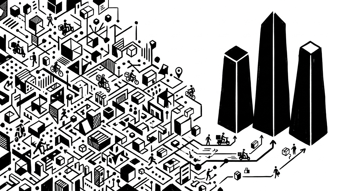 Food delivery has 105 providers on apis.io and three that score above sixty