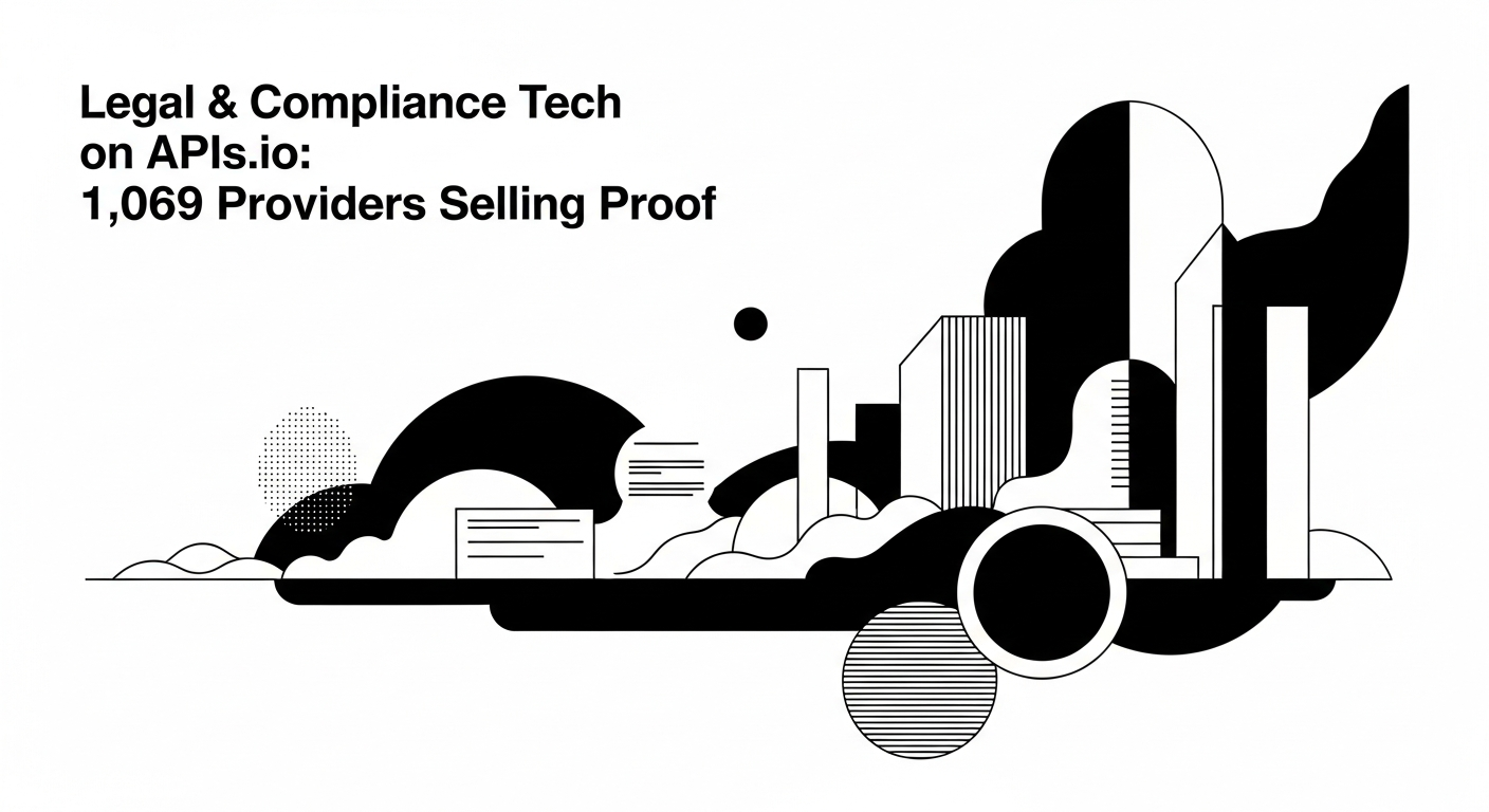 Legal & Compliance Tech on APIs.io: 1,069 Providers Selling Proof