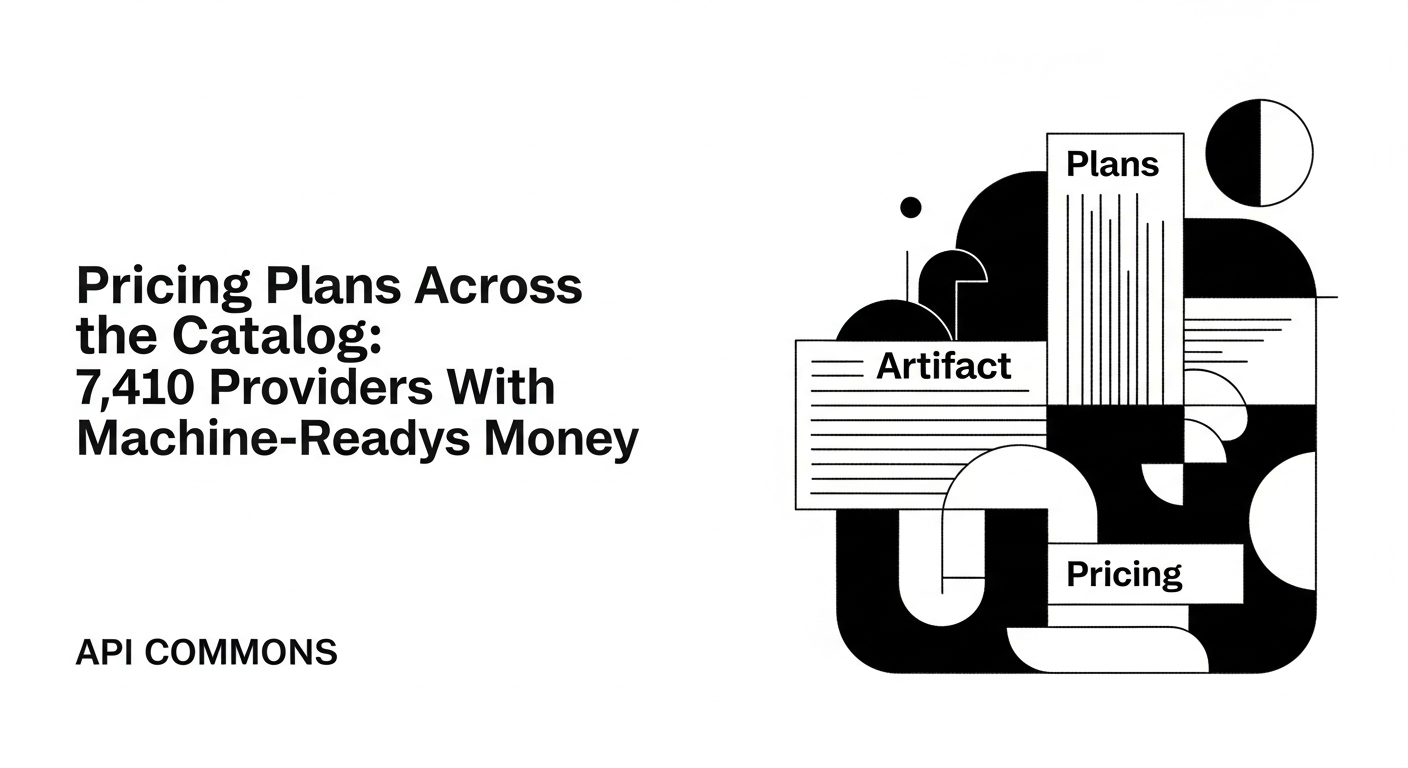 Pricing Plans Across the Catalog: 7,410 Providers With Machine-Readable Money