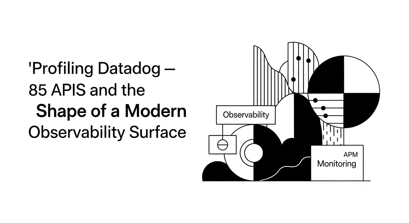 Profiling Datadog — 85 APIs and the Shape of a Modern Observability Surface