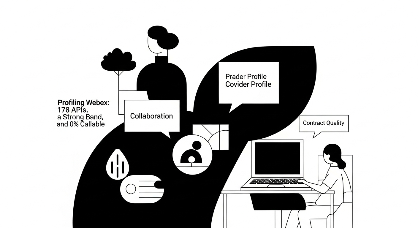 Profiling Webex: 178 APIs, a Strong Band, and 0% Callable
