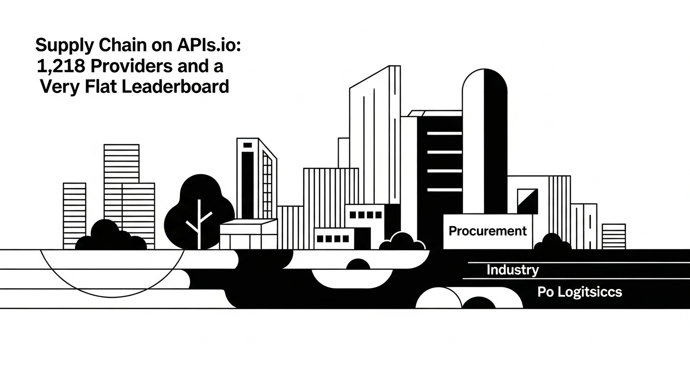 Supply Chain on APIs.io: 1,218 Providers and a Very Flat Leaderboard