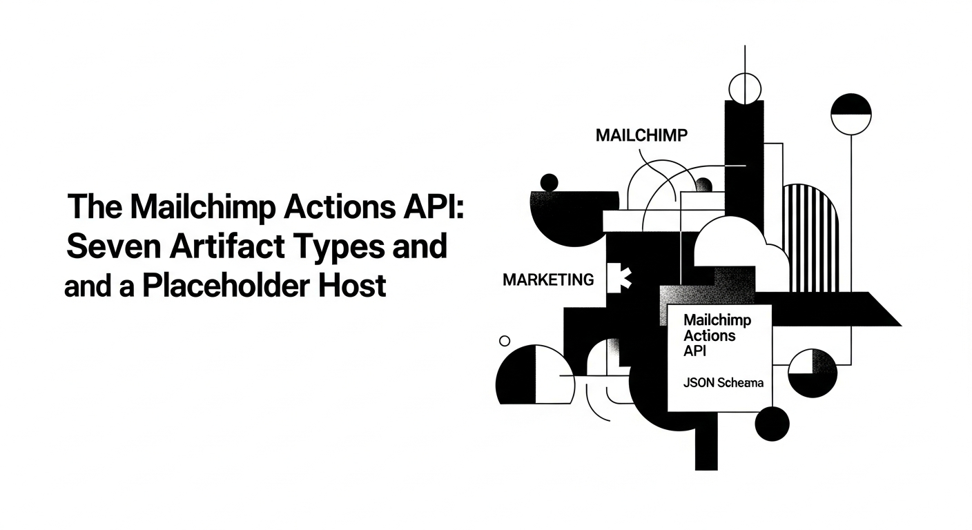 The Mailchimp Actions API: Seven Artifact Types and a Placeholder Host