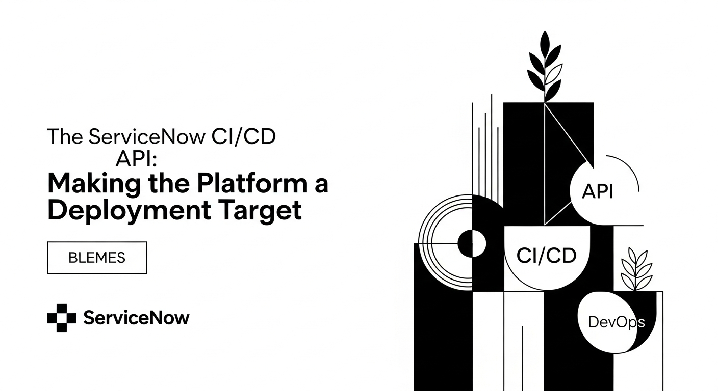 The ServiceNow CI/CD API: Making the Platform a Deployment Target