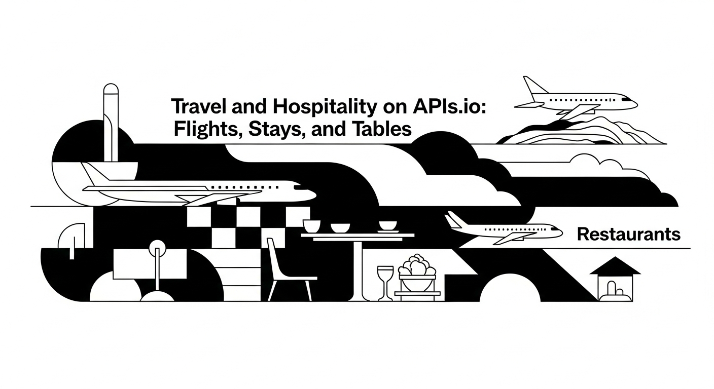 Travel and Hospitality on APIs.io: Flights, Stays, and Tables